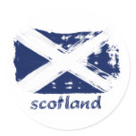 Scottish grunge flag design stickers