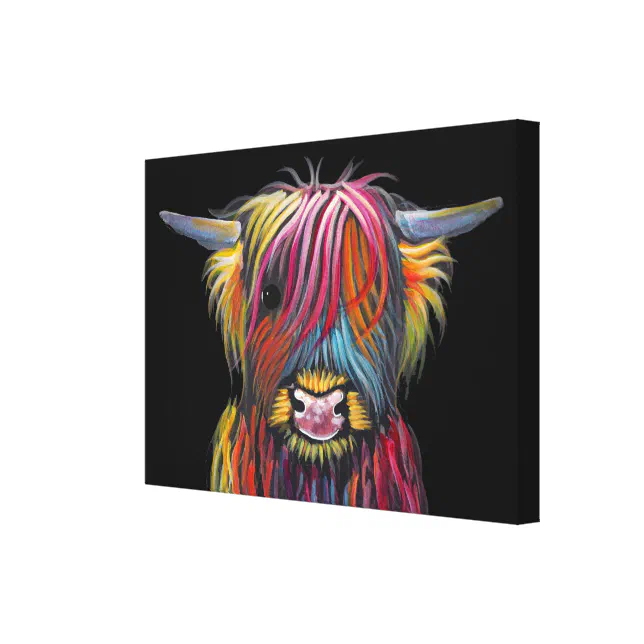 Scottish Highland Cow BRaVEHEaRT 2 By Shirley M Canvas Print Zazzle