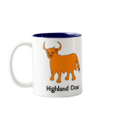 Scottish Highland Cow mug with slogan mug