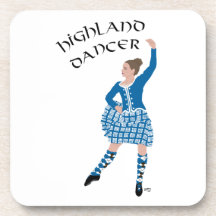 Scottish Highland Dancer - Blue Drink Coaster