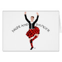 Scottish Highland Dancer Red and Black card