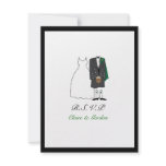 Scottish Kilt Bride & Groom Wedding RSVP Personalized Announcements