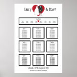 Scottish Kilt Wedding Table Seating Plan Posters