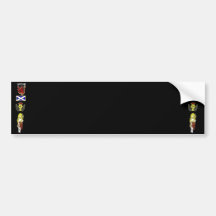 Scottish Lion, Thistle, Flag and Piper in Tartan Bumper Sticker