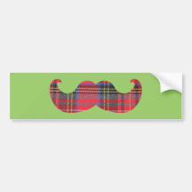 Scottish Mustache (or scottache moustache) Bumper Sticker