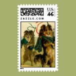 Scottish Piper Dogs Postage Stamp