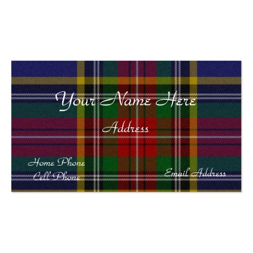 Scottish Tartan Plaid Business Card