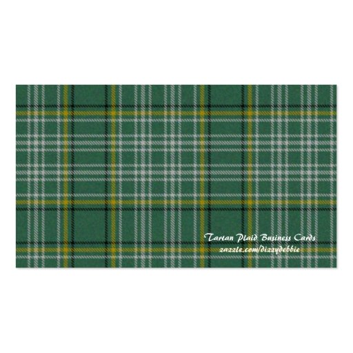 Scottish Tartan Plaid Business Card (back side)