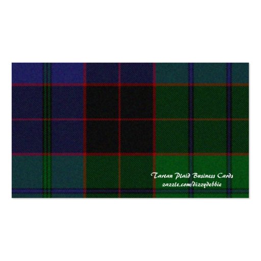 Scottish Tartan Plaid Business Card (back side)
