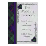 Scottish Tartan Wedding program - Armstrong Invites