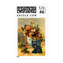 Scottish Terrier 12 - Vase of Flowers Postage Stamps