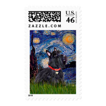 Scottish Terrier 6 - Starry Night (Vertical) Stamps
