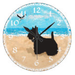Scottish Terrier Beach Clock