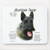 Scottish Terrier (brindle) History Design Mousepads