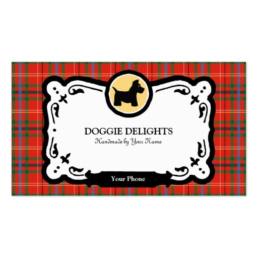 Scottish Terrier Business Card or Pet Packaging (front side)