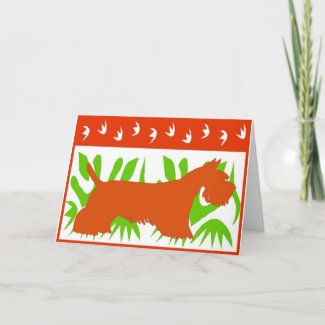 Scottish Terrier Christmas card