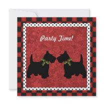 Scottish Terrier Christmas Fun Scottie Dog Custom Invites