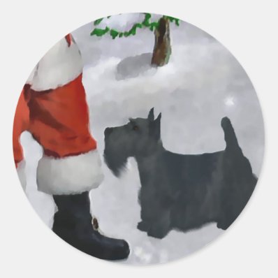 Scottish Terrier Christmas Gifts Sticker