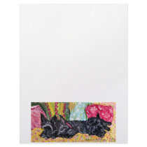 Scottish Terrier Cottage Chic Personalized Letterhead