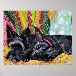 Scottish Terrier Cottage Chic Posters