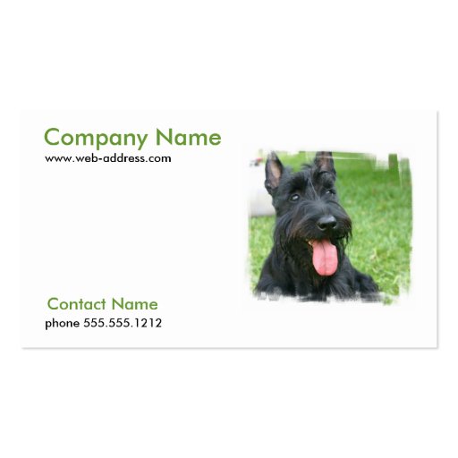 Scottish Terrier Dog Business Card (front side)