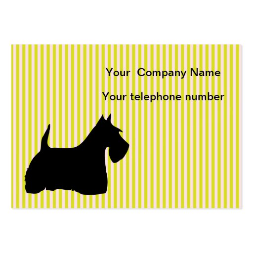 Scottish terrier dog silhouette business card (front side)