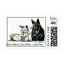 Scottish Terrier Good Life Postage Stamp