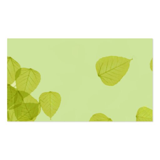 Scottish Terrier Green Leaves Design Business Cards (back side)