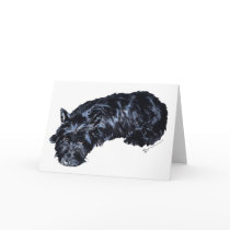 Scottish Terrier Greeting Card by MaggieRossScotties Scottish Terrier Greeting Card