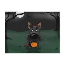 Scottish Terrier Halloween postcards by NothinButtDogs Scottish Terrier Halloween postcards