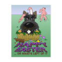 Scottish Terrier Happy Easter Postcard by NothinButtDogs Scottish Terrier Happy Easter Postcard