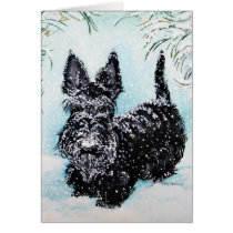 Scottish Terrier in Winter "Nora" cards