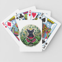 Scottish Terrier Melons playing cards