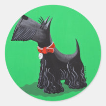 Scottish Terrier Round Sticker