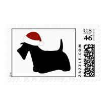 Scottish Terrier Santa Hat postage by purelypups Scottish Terrier Santa Hat postage