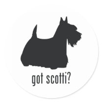 Scottish Terrier Round Stickers