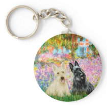 Scottish Terrier (two BW) - Garden Key Chains