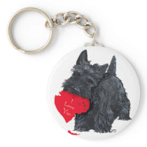 Scottish Terrier Valentine Key Chain
