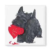 Scottish Terrier Valentine Magnets