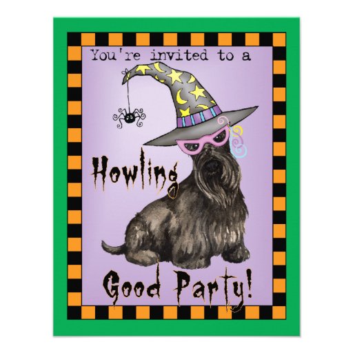 Scottish Terrier Witch Personalized Announcement