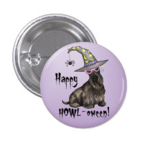 Scottish Terrier Witch Pinback Button