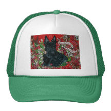 Scottish Terrier Xmas Trucker Hats