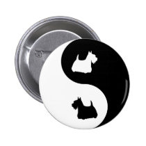 Scottish Terrier Yin Yang buttons