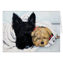 Scottish Terrier & Yorkie Best Friends cards