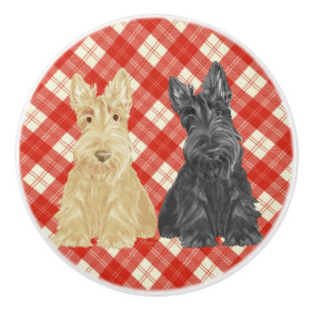Scottish Terriers Ceramic Knob