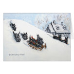 Scottish Terriers Sledding Greeting Cards