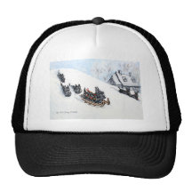 Scottish Terriers Sledding Mesh Hat
