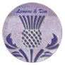 Scottish thistle in deep purple party plate