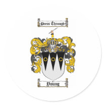 Scottish Young Coat of Arms Stein - Family Crest stickers