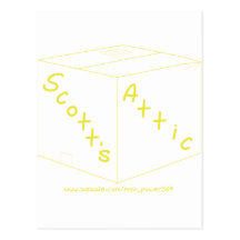 Scott's Attic Logo Gear Postcards